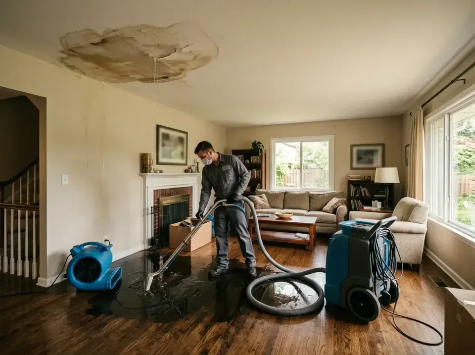 attic-pipe-burst-ceiling-drip-008 — frequently asked questions, Water Damage Restoration & Carpet Care in Dexter, MI